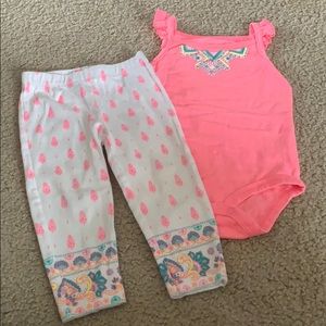 Toddler girls tank top and leggings set